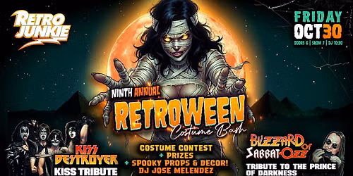 RETROWEEN w\/ OZZY, Black Sabbath & KISS Tributes + Costume Contest & More!