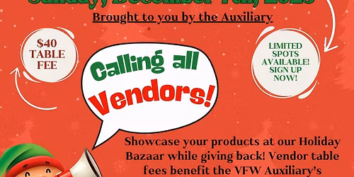  VFW Post 4760 Auxiliary Holiday Bizaar