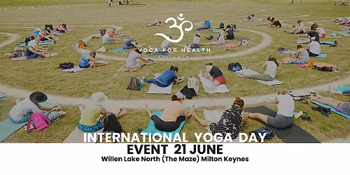 International Yoga Day Event in Willen Lake North at The Maze Milton Keynes