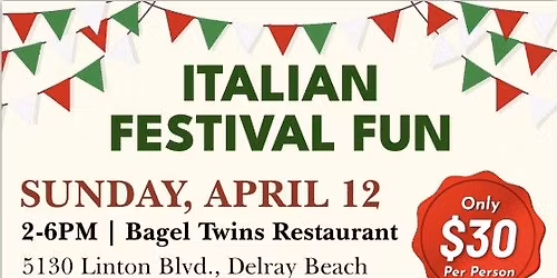 Italian Fun Festival for Delray Medical Center Pediatrics