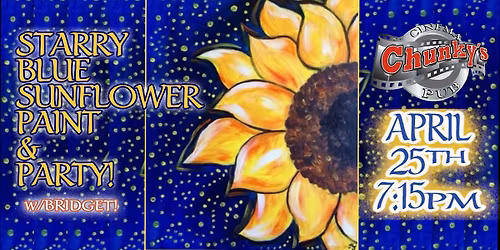 PAINT PARTY: Starry Blue Sunflower!