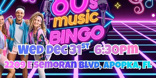 80s Music Bingo @ Hurricane Grill & Wings Apopka