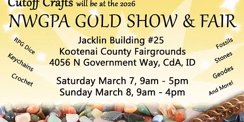NWGPA GOLD SHOW 2026 - Cutoff Crafts Booth