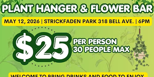 Mama's Macrame Class - Plant Hanger & Flower Bar