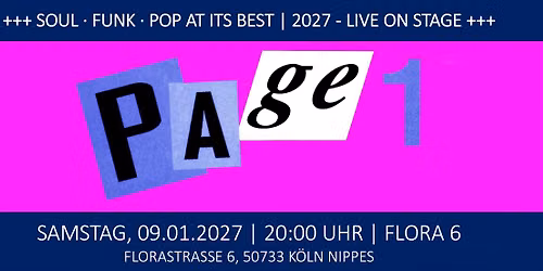 PAGE 1 - Live : Flora 6, K\u00f6ln