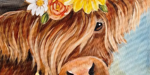 Sunny Moo'd Canvas Paint and Sip
