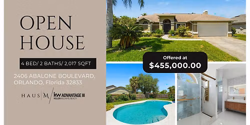 Open House 2406 ABALONE BOULEVARD, ORLANDO, FLORIDA 32833