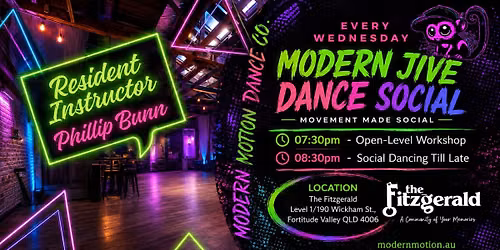 Modern Jive Wednesday's @ The Fitzgerald Fortitude Valley | Modern Motion Dance Co.