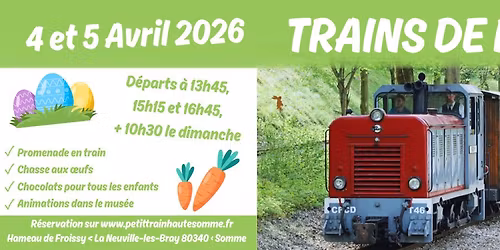 Trains de P\u00e2ques et Chasse aux oeufs au P'tit train de la Haute Somme
