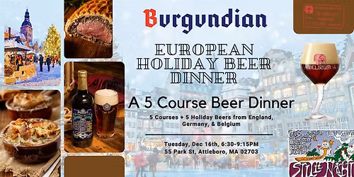 5 Course Holiday Beer Dinner at Burgundian!