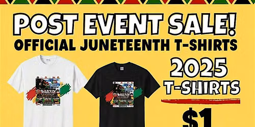 Post Event T Shirt Sale