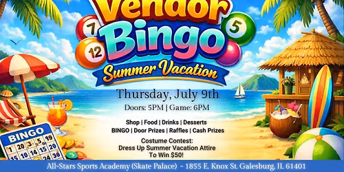 Vendor Bingo Galesburg July