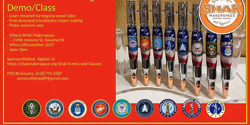 Pen Turning Demonstration for Veterans 