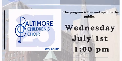 First Presbyterian Church in Cleveland Presents: Baltimore Children's Choir