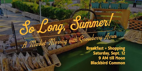 So Long, Summer! A Market Morning w\/ Gooseberry Acres