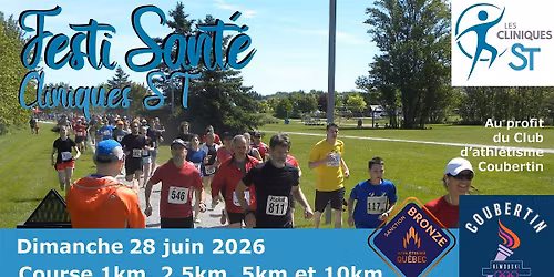Festi Sant\u00e9 Les Cliniques ST (1\/2,5\/5\/10 km) 28  juin 2026
