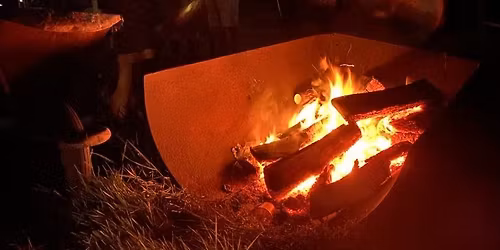 Drumcirkel met Pat van het Ezelpad en Nick van Refuge des Corbeaux