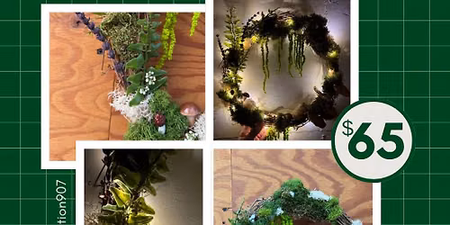 Whimsical Fairy Wreath Moss Art Workshop