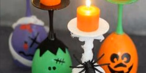 Scary Painted Candle Holders