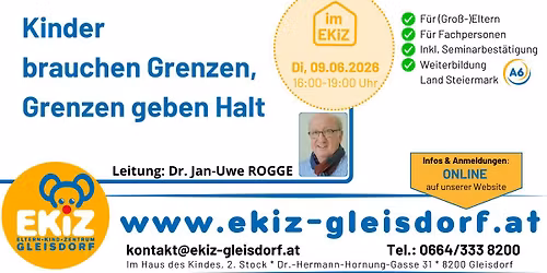 Dr. ROGGE LIVE: Kinder brauchen Grenzen, Grenzen geben Halt (A6)