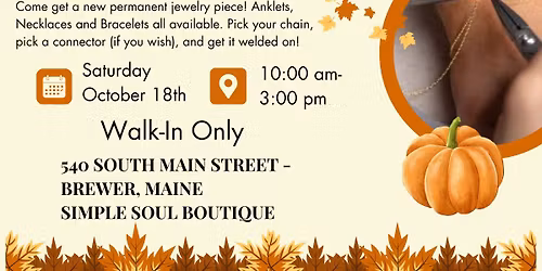 Fall Extravaganza - Permanent Jewelry Pop Up!