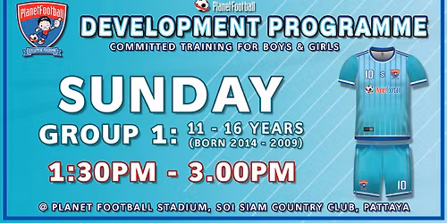 Sunday - Development Programme (Group 1: 11-16 years)