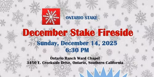 Ontario Stake Fireside