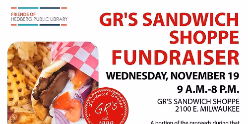 GR's Sandwich Shoppe Fundraiser