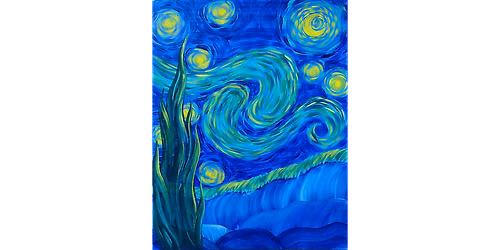 Radiant Starry Night - Paint and Sip in Houston | Classpop!\u2122