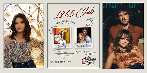 NBS Live at 1865 Club with April Kry  and Karli & James