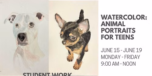Art Class - Watercolor Animal Portraits for Teens with MeganBaileyGillART 
