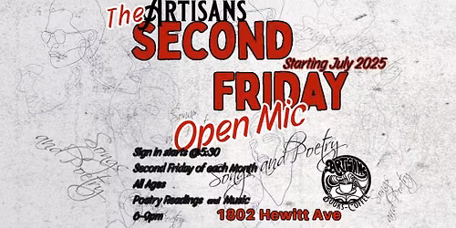 Artisans 2nd Friday Open Mic 