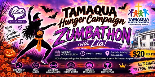 Tamaqua Hunger Campaign Zumbathon \ud83d\udc83\ud83c\udffc\u2764\ufe0f\ud83e\udd6b\ud83d\udd7a
