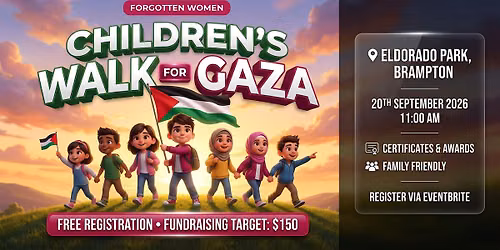 Children\u2019s Walk for Gaza in Eldorado Park Brampton