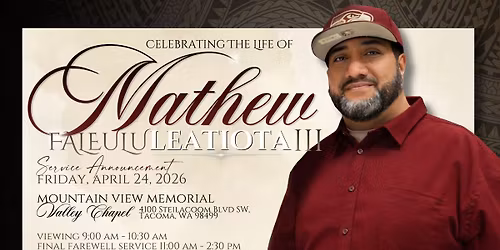 Mathew's Celebration of Life