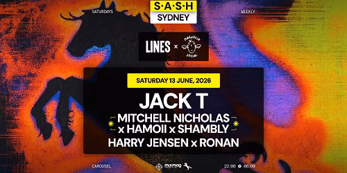 \u2605 S.A.S.H Sydney x Bondi Lines & Magnolia Social \u2605 Saturday 13th June \u2605