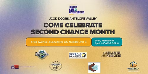 JCOD DOORS Antelope Valley Second Chance Month Pop-Ups