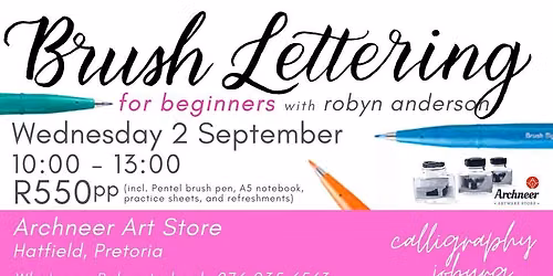 Brush Lettering for Beginners - Archneer, Hatfield, Pretoria