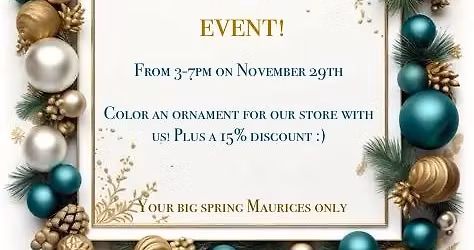 Color an Ornament event!