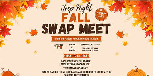 September Jeep Night: Fall Swap Meet