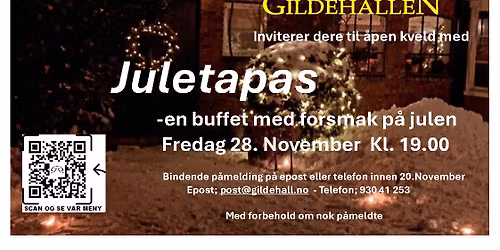Juletapas i Gildehallen p\u00e5 Gaustad Gjerdet G\u00e5rd