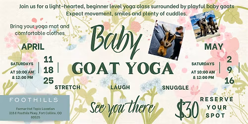 Foothills Mall Baby Goat Yoga