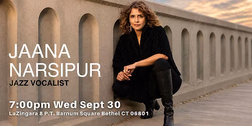 Vocalist Jaana Narsipur Trio.. Exciting Jazz, R&B & Soul Reimagined Sept 30