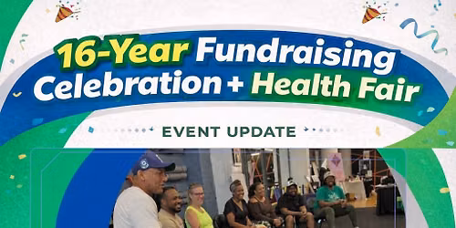 \ud83c\udf89 COMMUNITY 50\/50 PRESENTS \ud83c\udf89\n16-Year Fundraising Celebration + Quarterly Health Fair!\n\ud83d\udce2 