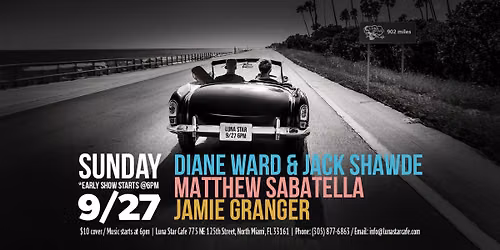 Diane Ward & Jack Shawde, Matthew Sabatella, Jamie Granger at the Luna Star Cafe