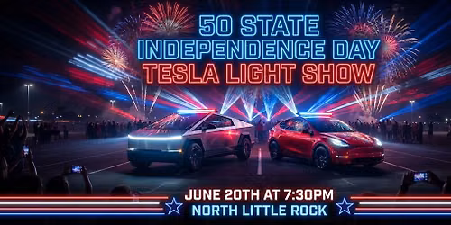 North Little Rock - 50 State Independence Day Tesla Light Show 