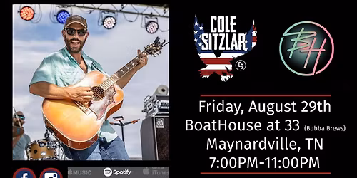 Cole Sitzlar Band at BoatHouse at 33 (formerly Bubba Brews) - Maynardville, TN