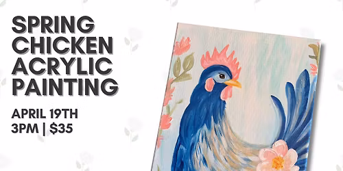 Spring Chicken Acrylic Painting