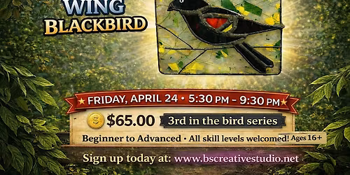 Stained Glass with Mary- Bird Series