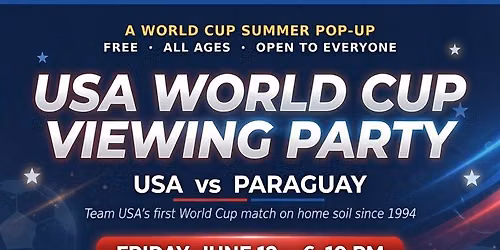 World Cup Viewing party\/book launch